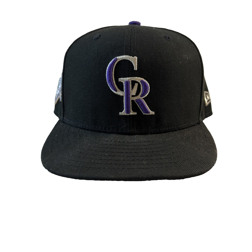 New Era 59FIFTY Colorado Rockies Hat Mens 7 3/8 Black Jackie Robinson 42 Patch